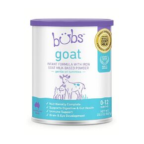 Bubs Whole Goat Milk Formula with Iron, Goat Milk-Based Powder, for Infants 0-12 Months, Made with Non-GMO Goat Milk, 20 oz in Kuwait