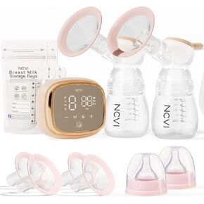 NCVI Electric Breast Pump 8782, Portable Hospital-Grade Double Pump | 4 Modes 9 Levels, Anti-Backflow, Rechargeable Quiet Breastfeeding Pump for Efficient Comfortable Use at Home, Work or Travel in Kuwait