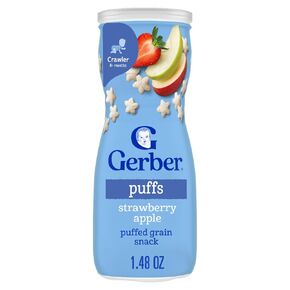 Gerber Baby Snacks Puffs Variety Pack, Banana & Strawberry Apple, 1.48 Ounce - 2 count of four packs, Package may vary, 1.48 Ounce (Pack of 8) in Kuwait