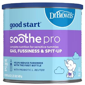 Good Start | Dr. Brown's Soothe Pro, Baby Formula Powder, for Sensitive Tummies, Gas, Fussiness and Spit-Up, Infant Formula with Probiotics, DHA, Non-GMO, 30.6 Ounce in Saudi Arabia