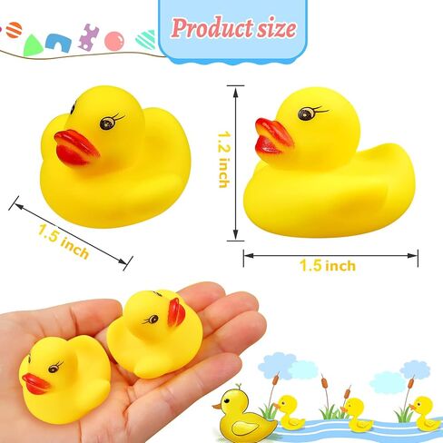 Rubber Ducks Bath Toys 50PCS Mini Ducks Bulk for Kids Baby Shower Decorations Birthday Party Favors Gift Classroom Summer Beach Pool Activity Carnival Game in Kuwait