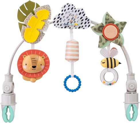 Taf Toys Savannah Baby Stroller Arch Toy, Car Seat Toys, Adjustable Stroller Toy with Hanging Sensory Activity Toys, Fits Bassinets, Cribs, Baby Bouncers, Infant Toys for Boy Girl 0-18 Months in Kuwait