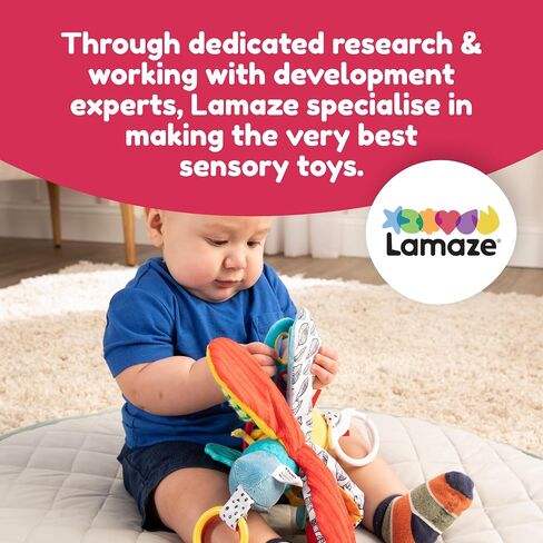 Lamaze Clip On Car Seat and Stroller Toy - Freddie the Firefly - Includes Lady Bug Teether - High Contrast Sensory Crinkle Toys for Babies - Infant Travel Toys - Ages 0 Months and Up in Kuwait