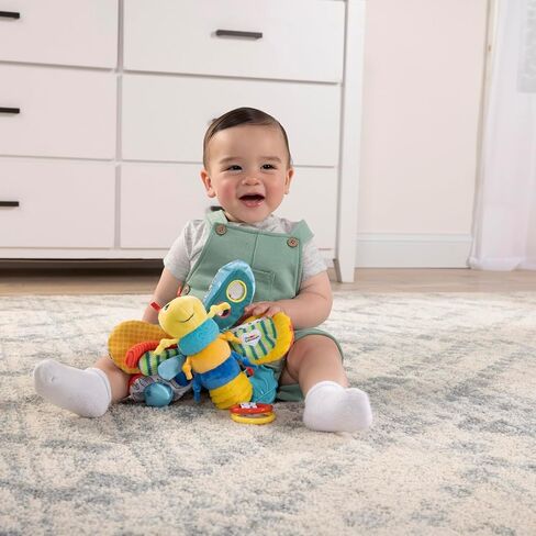 Lamaze Clip On Car Seat and Stroller Toy - Freddie the Firefly - Includes Lady Bug Teether - High Contrast Sensory Crinkle Toys for Babies - Infant Travel Toys - Ages 0 Months and Up in Kuwait
