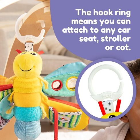 Lamaze Clip On Car Seat and Stroller Toy - Freddie the Firefly - Includes Lady Bug Teether - High Contrast Sensory Crinkle Toys for Babies - Infant Travel Toys - Ages 0 Months and Up in Kuwait
