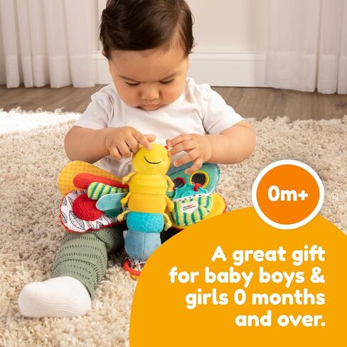 Lamaze Clip On Car Seat and Stroller Toy - Freddie the Firefly - Includes Lady Bug Teether - High Contrast Sensory Crinkle Toys for Babies - Infant Travel Toys - Ages 0 Months and Up in Kuwait