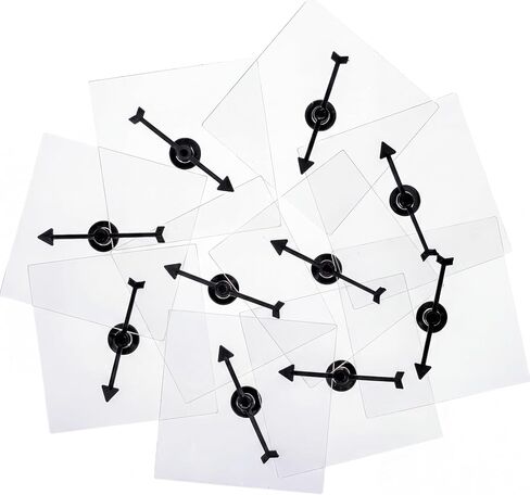 Gejoy 10 Pack Transparent Spinners Bulk for Classroom Clear Spinners Dry Erase Math Game with Rotating Arrow (Black) in Kuwait