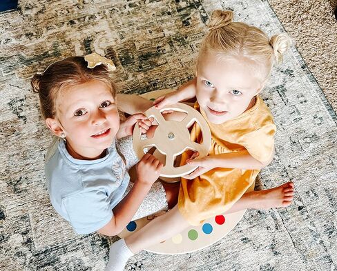 Wooden Spinner Seat - Sit and Spin - Bigger Size - Classic Spinning Activity Toy for Toddlers & Kids All Ages (Patent Pending) in Kuwait