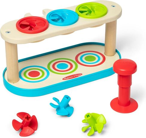 Melissa & Doug Match & Push Spinning Tops Developmental Skills Toy for Girls and Boys 2+ - FSC-Certified in Kuwait
