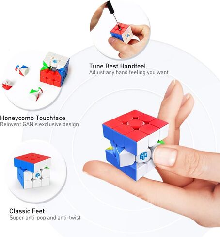 GAN 330 Keychain Cube, 3x3 Mini Key Ring, 3by3 Small Sitckerless Speed Cube, Standard Version, 1.2 Inch in Kuwait