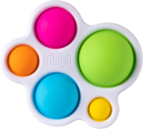 Fat Brain Toys dimpl, Original Silicone Popper Baby Toy | Tactile fidget toy for babies and toddlers aged 10 months+. Compact design with a rigid frame. Sized for travel. in Kuwait