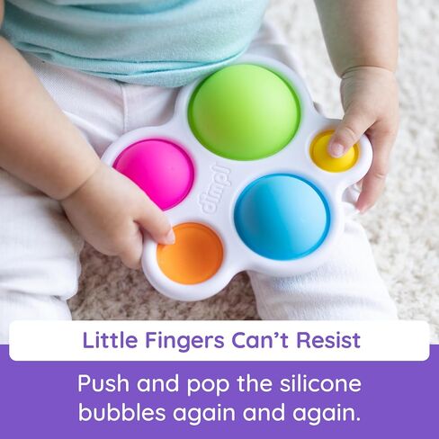 Fat Brain Toys dimpl, Original Silicone Popper Baby Toy | Tactile fidget toy for babies and toddlers aged 10 months+. Compact design with a rigid frame. Sized for travel. in Kuwait