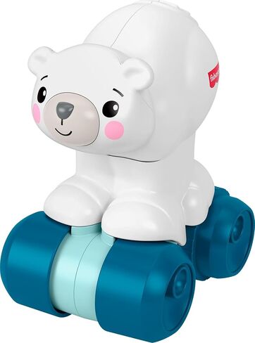 Fisher-Price Corn Popper Mini Vehicle Toy | 3.6 x 3.7 Inches, Push Along, Crawl After Play, Fun Sounds, Baby & Toddlers Ages 6+ Months in Kuwait