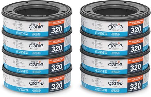 Diaper Genie Essentials Round Refill 8-Pack, Unscented, Fits Complete Pails in Kuwait