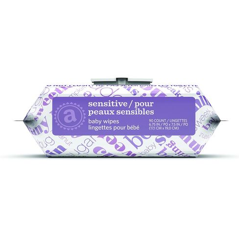 Amazon Elements Baby Wipes, Sensitive, Unscented, Cleans Gently, 810 Count, Flip-Top Packs, Pack of 9 in Kuwait