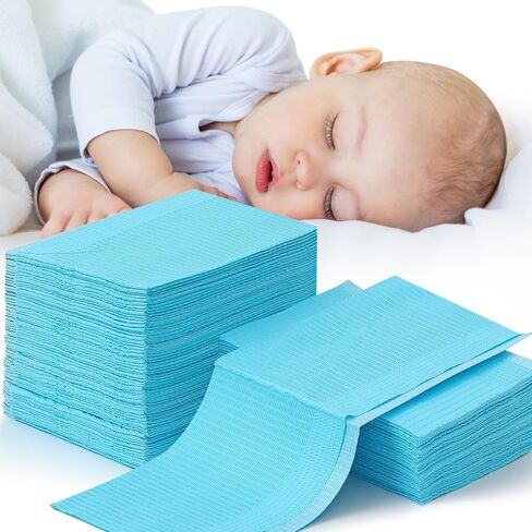 Mixweer 1000 Pcs Baby Disposable Changing Pads Quick Absorb Diaper Changing Table Pads Sanitary Liners Soft Waterproof for Baby Child Adult Pets Travel Change Stations (White) in Kuwait
