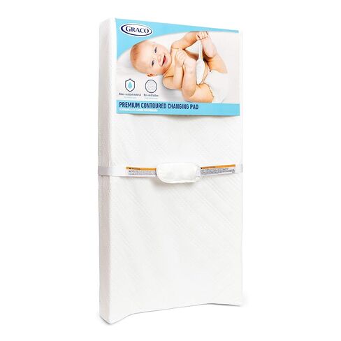 Graco Premium Contoured Baby Changing Pad | GREENGUARD Gold Certified, Water-Resistant, Ultra-Soft Buckle Cover, Fits Most Standard Changing Toppers, Non-Skid Bottom in Kuwait
