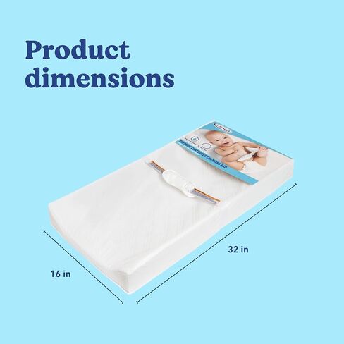 Graco Premium Contoured Baby Changing Pad | GREENGUARD Gold Certified, Water-Resistant, Ultra-Soft Buckle Cover, Fits Most Standard Changing Toppers, Non-Skid Bottom in Kuwait