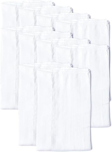 Gerber Unisex Baby Boys Girls Birdseye Prefold Cloth Diapers Multipack White 3-Ply 10 Pack in Kuwait