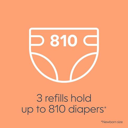 Diaper Genie Bags Refills 270 Count (Pack of 3) Clean Laundry Scent | Diaper Pail Refills with Max Odor Lock | Holds up to 810 Newborn Diapers in Kuwait