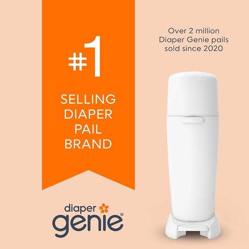 Diaper Genie Bags Refills 270 (Pack of 8) Clean Laundry Scent | Diaper Pail Refills with Max Odor Lock | Holds up to 2160 Newborn Diapers | Scented diaper disposal pail refills with Max Odor Lock Technology help lock in odors and last up to 2,160 newborn  in Kuwait