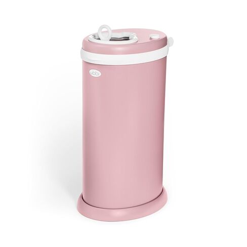 Ubbi Stainless Steel Diaper Pail, No Special Bags, Odor-Locking, White | Award-Winning Registry Must-Have, Childproof Safety Lid with Lock, Holds Up To 55 Newborn Diapers, Modern Nursery Essential in Kuwait