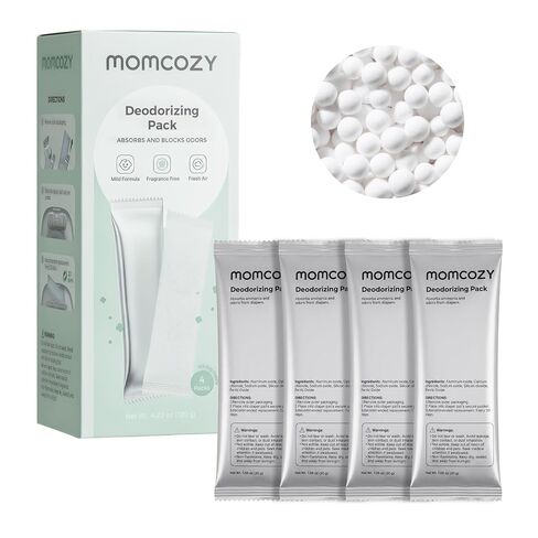 Momcozy Diaper Pail, Triple-Seal Odor Control, Fits Standard Trash Bags | Wide Opening for One-Hand Disposal, 28.86-Inch Ergonomic Height, Large Capacity with Viewing Window and Childproof Lock in Kuwait