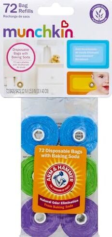 Munchkin® Arm and Hammer Diaper Bag Refills, 6 Pack, 72 Lavender Scented Bags in Kuwait
