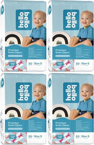 Hello Bello Premium Swim Diapers I Affordable and Eco-Friendly Disposable Swim Dipes for Babies and Kids I Size Medium in Kuwait