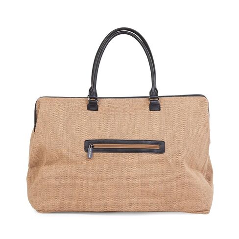 Childhome Original Mommy Bag - Large Baby Diaper Tote, Hospital and Travel Bag, Pregnancy Must Haves (Raffia Natural) in Kuwait