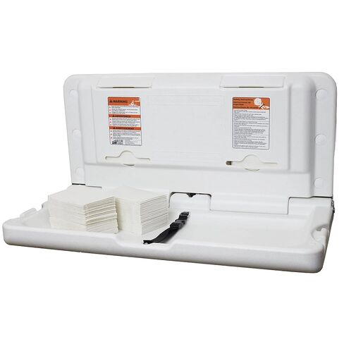 ECR4Kids Horizontal Wall-Mounted Diaper Changing Station, Baby Changer, Grey Speckled in Kuwait