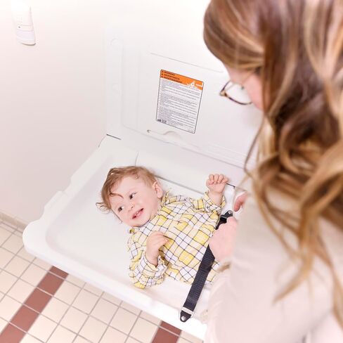 ECR4Kids Horizontal Wall-Mounted Diaper Changing Station, Baby Changer, Grey Speckled in Kuwait