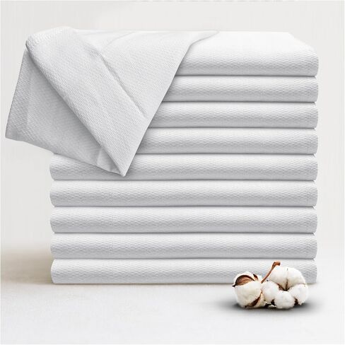 RUVANTI 10 Pack Birdseye Flat-Fold Cloth Diapers for Babies, 100% Cotton Extra Large Reusable Diapers, Baby Burp Cloths in Kuwait