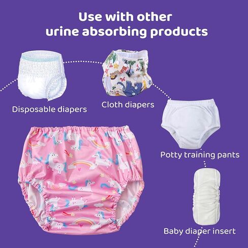 BISENKID Waterproof Diaper Cover for Plastic Pants for Toddlers Good Elastic Plastic Underwear for Toddlers Girls 3t in Kuwait