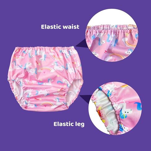 BISENKID Waterproof Diaper Cover for Plastic Pants for Toddlers Good Elastic Plastic Underwear for Toddlers Girls 3t in Kuwait