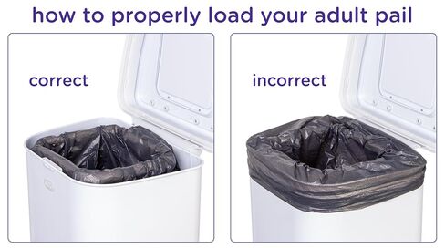 Ubbi Adult Diaper Pail, 13-Gallon Stainless Steel Incontinence Disposal Bin | Odor Locking Trash Can for Adult Diapers, Elderly Care & Caregivers, No Special Bags Required, White in Kuwait
