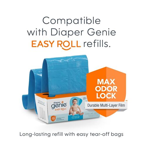 Diaper Genie Signature Gift Set | Includes Easy Roll Refill with 48 Bags | Holds Up to 2256 Newborn Diapers, Plastic in Kuwait