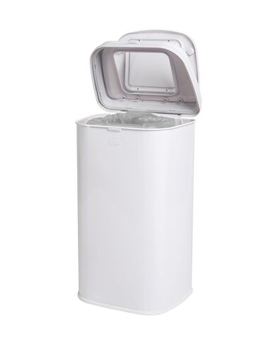 Ubbi Adult Diaper Pail, 13-Gallon Stainless Steel Incontinence Disposal Bin | Odor Locking Trash Can for Adult Diapers, Elderly Care & Caregivers, No Special Bags Required, White in Kuwait