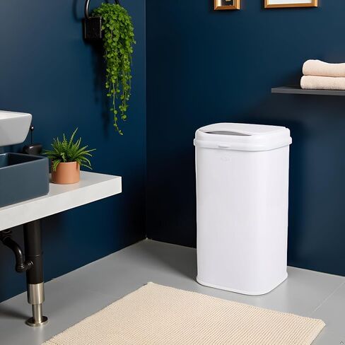 Ubbi Adult Diaper Pail, 13-Gallon Stainless Steel Incontinence Disposal Bin | Odor Locking Trash Can for Adult Diapers, Elderly Care & Caregivers, No Special Bags Required, White in Kuwait