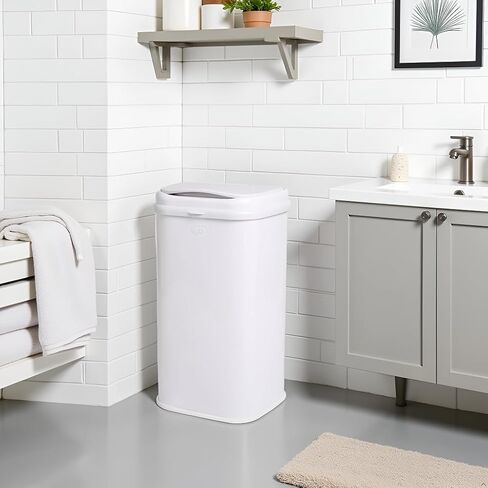 Ubbi Adult Diaper Pail, 13-Gallon Stainless Steel Incontinence Disposal Bin | Odor Locking Trash Can for Adult Diapers, Elderly Care & Caregivers, No Special Bags Required, White in Kuwait