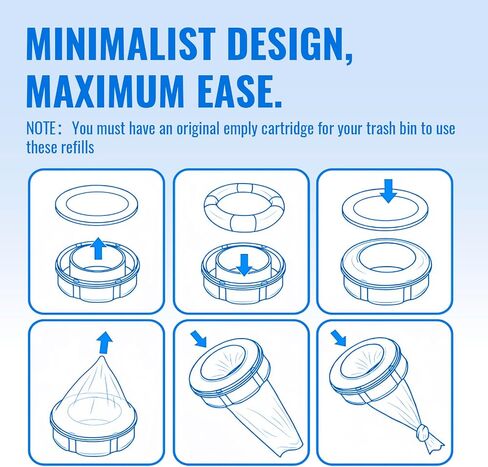 Compatible with Diaper Genie Pails Diaper Pail Refills, 4 Pack Lemon-Scented Odor-Blocking Continuous Liner Refills, Durable Leak-Resistant Rolls for Baby in Kuwait