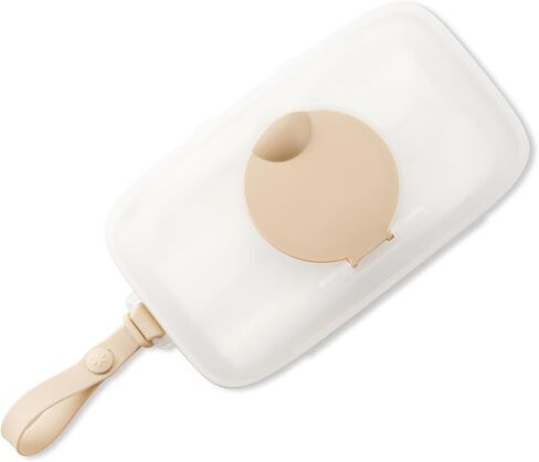 Skip Hop Baby Wipes Dispenser Case, Holds Up to 40 Wipes, Grab & Go Travel Wipe Holder with Snug Seal, Oat in Kuwait