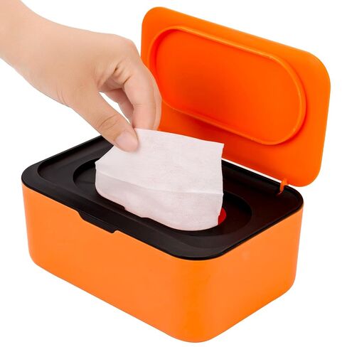 Baby Wipes Dispenser, Wipe Holder for Baby & Adult,Keeps Wet Tissue Fresh, Non-Slip Wipes Case,Easy Open & Close， Flushable Wipe Container with Sealing Design Lid in Kuwait
