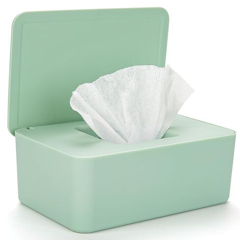 Baby Wipes Dispenser, Wipe Holder for Baby & Adult,Keeps Wet Tissue Fresh, Non-Slip Wipes Case, Flushable Wipe Container with Sealing Design Lid in Kuwait