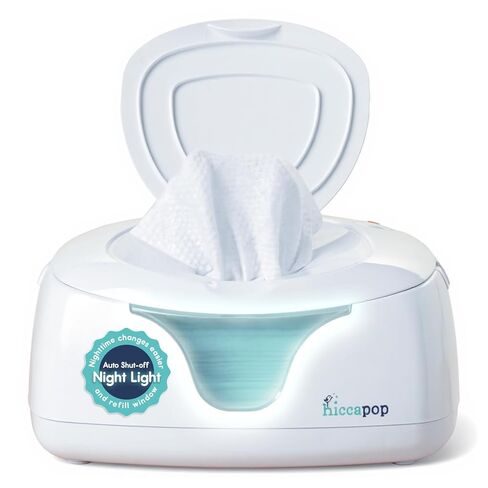 Hiccapop Baby Wipe Warmer and Baby Wet Wipes Dispenser | Baby Wipes Warmer for Babies | Diaper Wipe Warmer with Changing Light, White in Kuwait