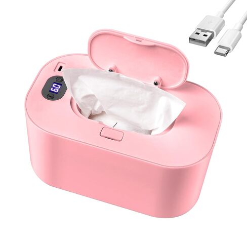 Baby Wipe Warmer and Baby Wet Wipes Dispenser, 5 Modes of Temperature Heating Control Portable Diaper Wipes Warmer for Newborn Baby, Baby Shower Gifts White in Kuwait