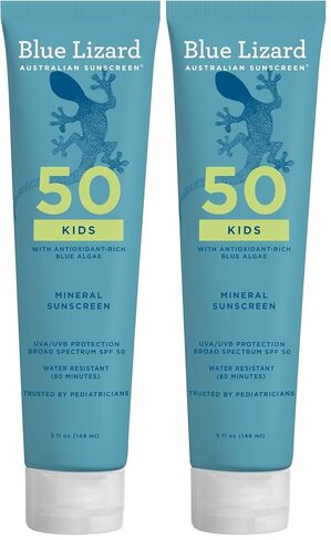 Blue Lizard Kids Mineral SPF 50 Sunscreen Stick, Zinc Oxide, 100% Mineral Actives, Developed for Kids’ Sensitive Skin, TSA-Friendly, Vegan, Paraben-free, Fragrance-Free, 0.5 oz in Saudi Arabia