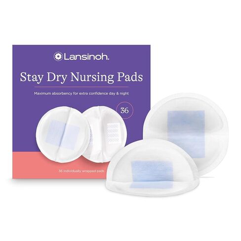 Lansinoh Stay Dry Disposable Nursing Pads, Soft and Super Absorbent Breast Pads, Breastfeeding Essentials for Moms, 36 Count in Kuwait