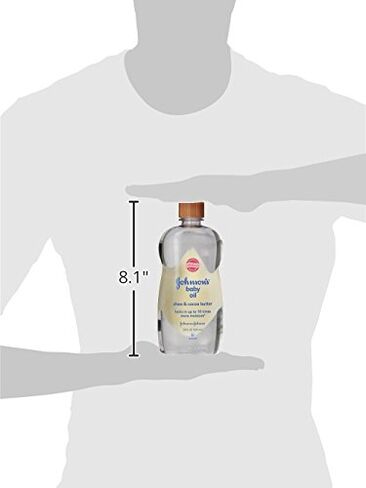Johnson's Baby Oil, Mineral Oil Enriched with Shea & Cocoa Butter to Prevent Moisture Loss, Hypoallergenic, 20 fl. oz in Kuwait