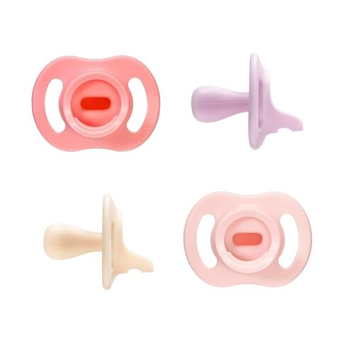 Tommee Tippee Ultra-Light StayPut Pacifier, | One-Piece Silicone Design, 0-6m, 4 Pack in Kuwait